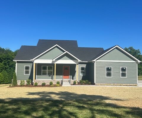 Front exterior of 3-bedroom new construction home on Liberty Road in Charlotte, TN